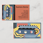  kunst Deco Pochoir Jazz Geometrische patronen Visitekaartje (Voorkant / Achterkant)