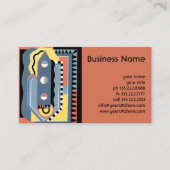  kunst Deco Pochoir Jazz Geometrische patronen Visitekaartje (Voorkant)