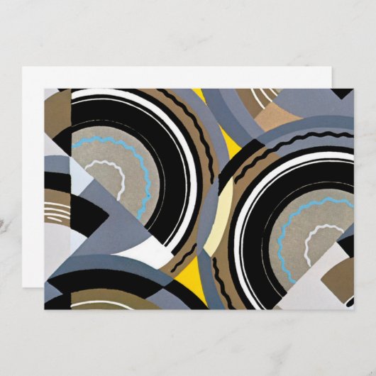 kunst Deco Pochoir Jazz Geometrische vormen (Voorkant / Achterkant)