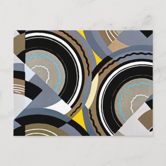  kunst Deco Pochoir Jazz Geometrische vormen Briefkaart (Voorkant)