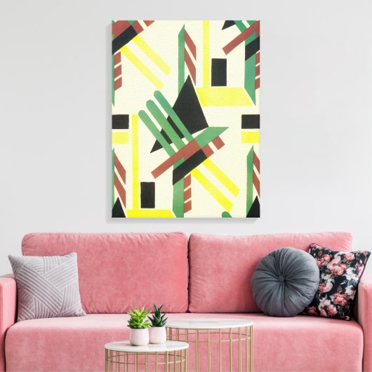  kunst Deco Pochoir Jazz Geometrische vormen Canvas Afdruk (Insitu (Woonkamer))