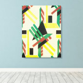 kunst Deco Pochoir Jazz Geometrische vormen Canvas Afdruk (Insitu (Houten vloer))