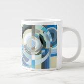  kunst Deco Pochoir Jazz Geometrische vormen Grote Koffiekop (Rechts)