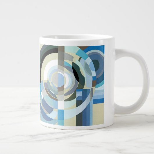  kunst Deco Pochoir Jazz Geometrische vormen Grote Koffiekop (Rechts)