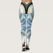 kunst Deco Pochoir Jazz Geometrische vormen Leggings (Achterkant)