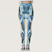 kunst Deco Pochoir Jazz Geometrische vormen Leggings (Voorkant)