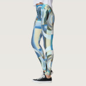 kunst Deco Pochoir Jazz Geometrische vormen Leggings (Links)