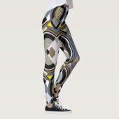 kunst Deco Pochoir Jazz Geometrische vormen Leggings (Rechts)