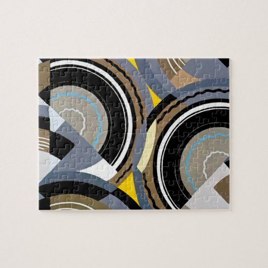  kunst Deco Pochoir Jazz Geometrische vormen Legpuzzel (Horizontaal)