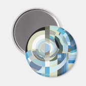 kunst Deco Pochoir Jazz Geometrische vormen Magneet (Voorkant / Achterkant)