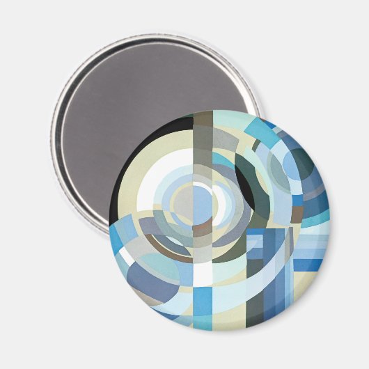  kunst Deco Pochoir Jazz Geometrische vormen Magneet (Voorkant / Achterkant)