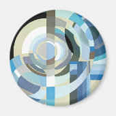  kunst Deco Pochoir Jazz Geometrische vormen Magneet (Voorkant)