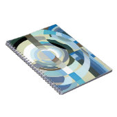  kunst Deco Pochoir Jazz Geometrische vormen Notitieboek (Rechterzijde)