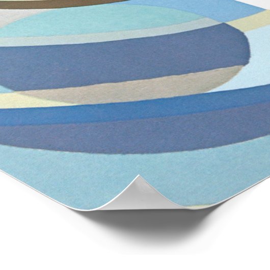  kunst Deco Pochoir Jazz Geometrische vormen Poster (Hoek)