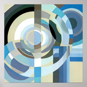  kunst Deco Pochoir Jazz Geometrische vormen Poster