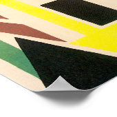  kunst Deco Pochoir Jazz Geometrische vormen Poster (Hoek)