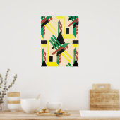  kunst Deco Pochoir Jazz Geometrische vormen Poster (Keuken)
