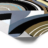  kunst Deco Pochoir Jazz Geometrische vormen Poster (Hoek)