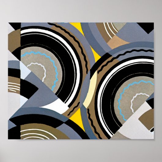  kunst Deco Pochoir Jazz Geometrische vormen Poster (Voorkant)