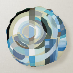  kunst Deco Pochoir Jazz Geometrische vormen Rond Kussen