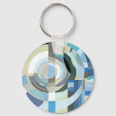 kunst Deco Pochoir Jazz Geometrische vormen Sleutelhanger (Voorkant)