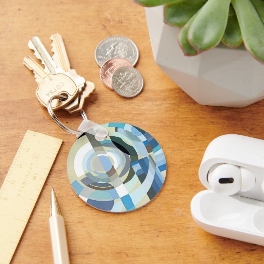 kunst Deco Pochoir Jazz Geometrische vormen Sleutelhanger (Bureau)