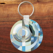 kunst Deco Pochoir Jazz Geometrische vormen Sleutelhanger (Voorkant)