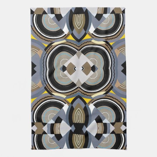  kunst Deco Pochoir Jazz Geometrische vormen Theedoek (Verticaal)