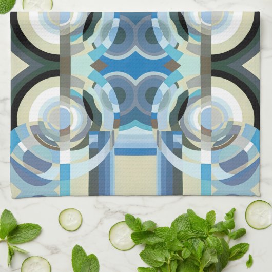  kunst Deco Pochoir Jazz Geometrische vormen Theedoek (Gevouwen)