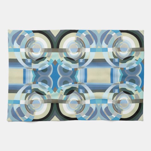  kunst Deco Pochoir Jazz Geometrische vormen Theedoek (Horizontaal)