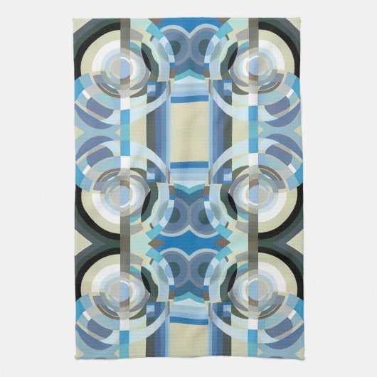  kunst Deco Pochoir Jazz Geometrische vormen Theedoek (Verticaal)