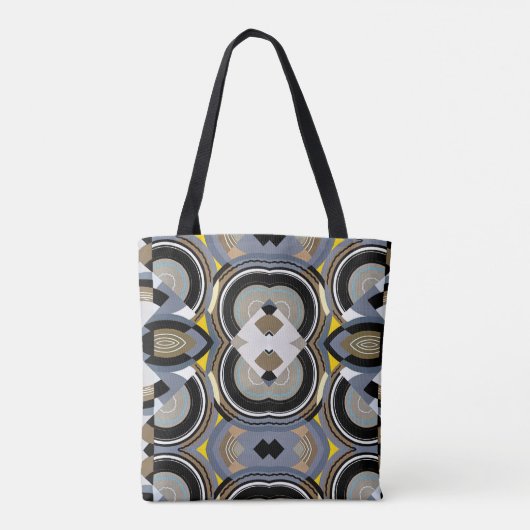 kunst Deco Pochoir Jazz Geometrische vormen Tote Bag (Achterkant)