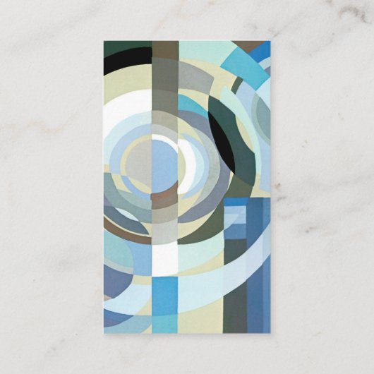 kunst Deco Pochoir Jazz Geometrische vormen Visitekaartje (Achterkant)
