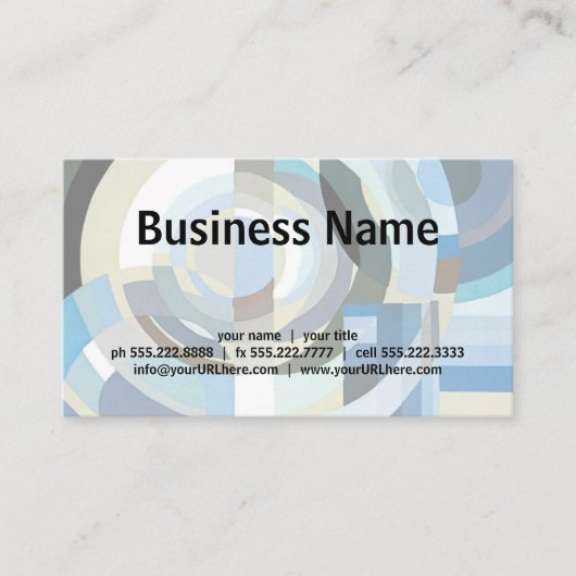  kunst Deco Pochoir Jazz Geometrische vormen Visitekaartje (Voorkant)