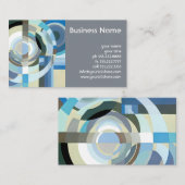  kunst Deco Pochoir Jazz Geometrische vormen Visitekaartje (Voorkant / Achterkant)