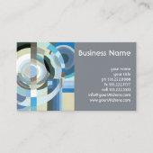  kunst Deco Pochoir Jazz Geometrische vormen Visitekaartje (Voorkant)