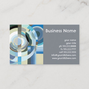 kunst Deco Pochoir Jazz Geometrische vormen Visitekaartje