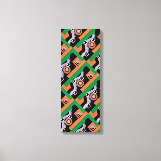 Kunst Deco Pochoir Jazz Illustratiepatroon Canvas Afdruk (Voorkant)