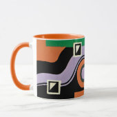  Kunst Deco Pochoir Jazz Illustratiepatroon Mok (Links)