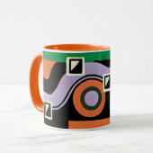  Kunst Deco Pochoir Jazz Illustratiepatroon Mok (Voorkant links)