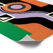  Kunst Deco Pochoir Jazz Illustratiepatroon Poster (Hoek)