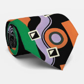  Kunst Deco Pochoir Jazz Illustratiepatroon Stropdas (Opgerold)