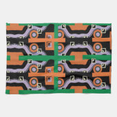  Kunst Deco Pochoir Jazz Illustratiepatroon Theedoek (Horizontaal)