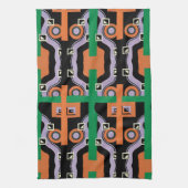  Kunst Deco Pochoir Jazz Illustratiepatroon Theedoek (Verticaal)