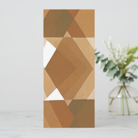 kunst Deco Pochoir Jazz Tan Geometric Shapes (Staand voorkant)