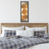 kunst Deco Pochoir Jazz Tan Geometric Shapes Canvas Afdruk (Insitu (Slaapkamer))