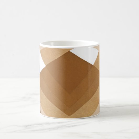 kunst Deco Pochoir Jazz Tan Geometric Shapes Koffiemok (Center)