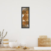 kunst Deco Pochoir Jazz Tan Geometric Shapes Poster (Keuken)