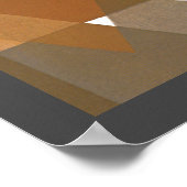 kunst Deco Pochoir Jazz Tan Geometric Shapes Poster (Hoek)