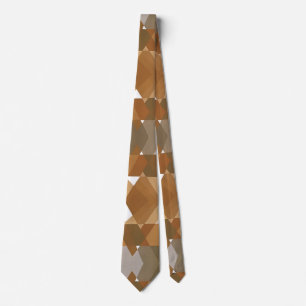 kunst Deco Pochoir Jazz Tan Geometric Shapes Stropdas